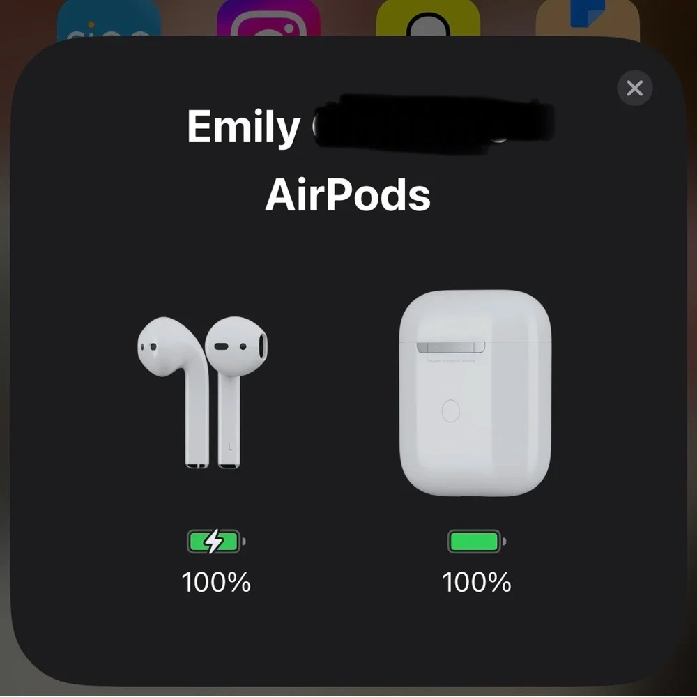 AirPods with Red and Yellow Case - Picture 7 of 7